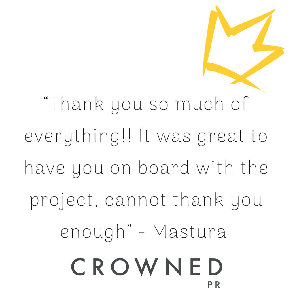 pr_crowned's tweet photo. We love feedback from clients especially when it’s glowing! 
#glowingreview #clientfeedback https://t.co/3BJNI7NWrF