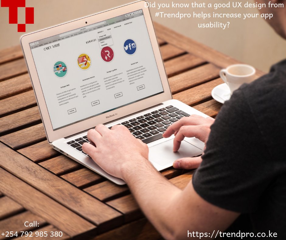 TrendPro_Kenya's tweet photo. Did you know that a good UX design from #Trendpro helps increase your app usability? From https://t.co/h6kxk0880I #startups #mobile #design #technology #apps #development #saas #ux https://t.co/vX74V1omm7