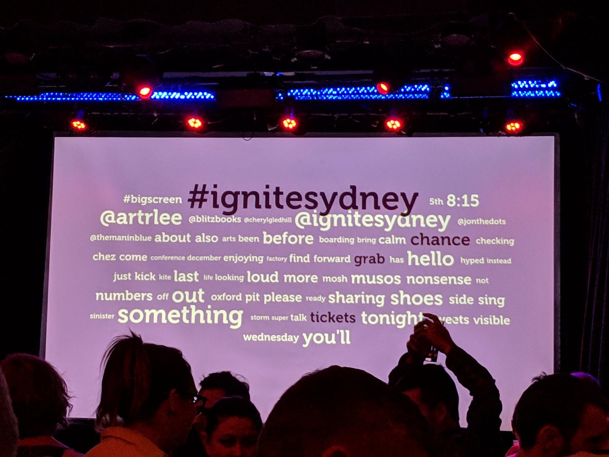 When your handle is the second biggest word in the tweet cloud #IgniteSydney
