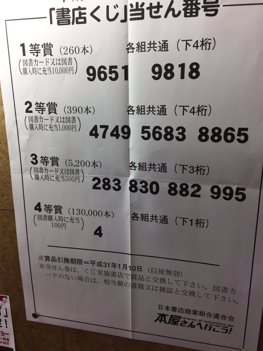 書店くじ