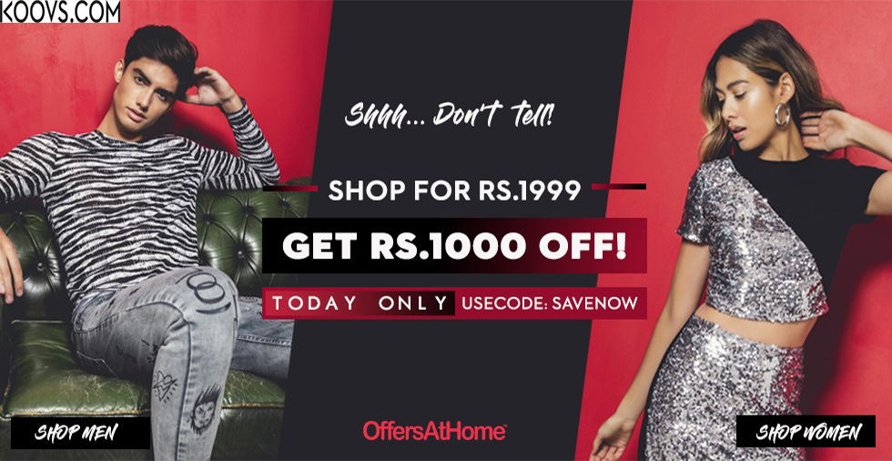 on Twitter "Today's Offer ₹1000 Off on Apparels