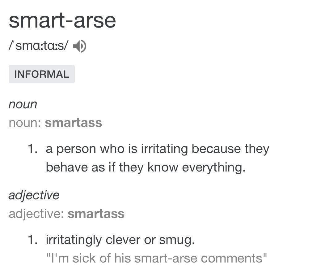 In case someone doesnt know what a SmartAss is