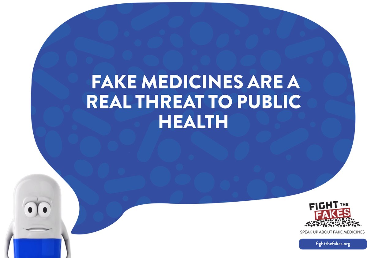 Important messages from @FightTheFakes.
This is #FTFweek and we highlight the need to fight #fakemeds.

@GPHF   @UCLFightsFakes   @PharmaSecure   @NABP