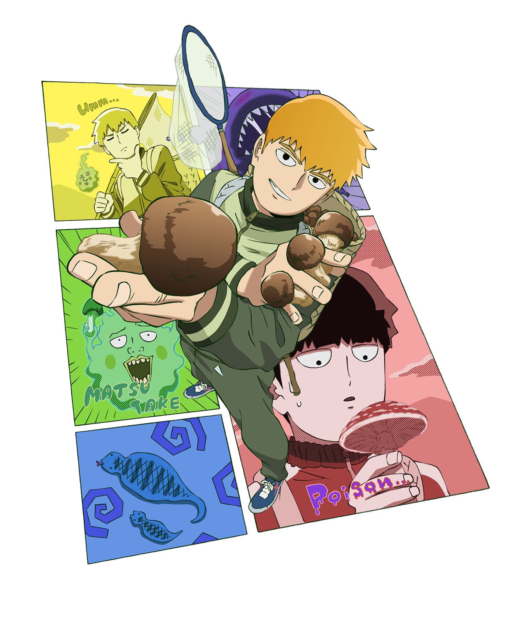 放送 配信中 モブサイコ100 公式 11月 November 遅れてごめんなさい 11月の新規ビジュアル到着 食欲の秋 きのこ狩り霊幻師匠 公式サイトに Gallery がopen T Co Dliy4of5rx 今までのビジュアルをイッキ見できます