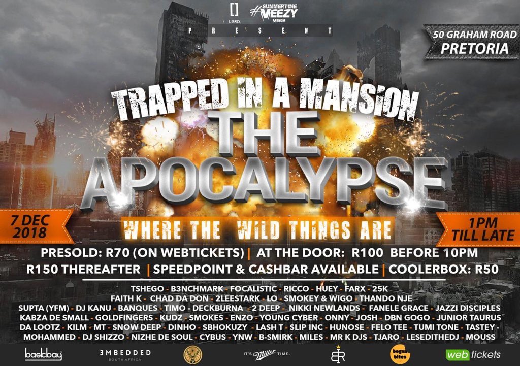 DirtyDrinks_'s tweet photo. On Friday the 7th We Will Be Out At #TrappedInAMansion With Our Cocktail Menu π€ΎπΎββοΈπΉ
Introducing THE APOCALYPSE inspired by @traplordsa ππ THE HEEAAAATTT And Also O Stocko Baby π
#TIAM
#DirtyDrinksOnTheMix #DirtyDrinksSummer18 https://t.co/jhotjGlDFI