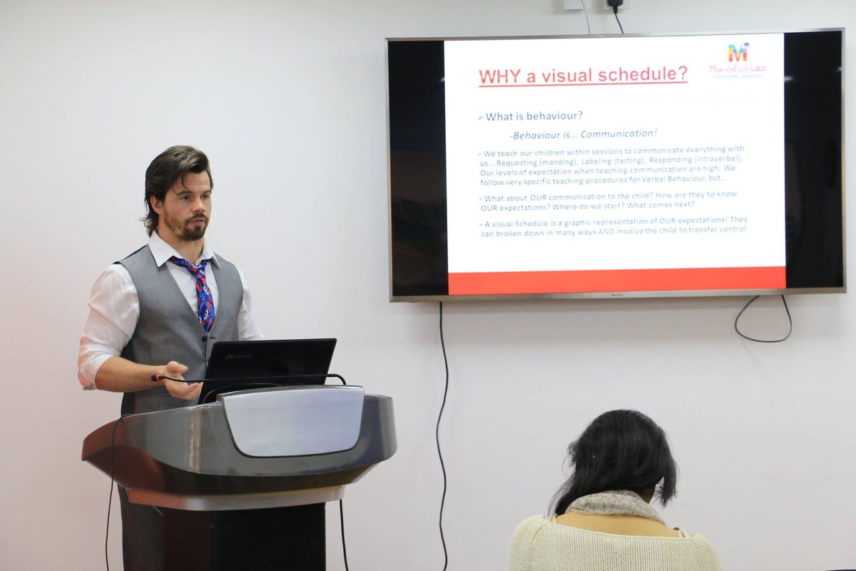 maharatlc's tweet photo. Maharat Learning Center conducted a workshop called Fundamentals for Inclusion titled "Visual Schedules for Successful Routines" with Mr. Matthew James McDonnel Day
For the upcoming workshop and events, visit: https://t.co/IAaKuLKWe0
#MLC #MLCTraining #VisualShedules #Autism https://t.co/moFJcAg2cW