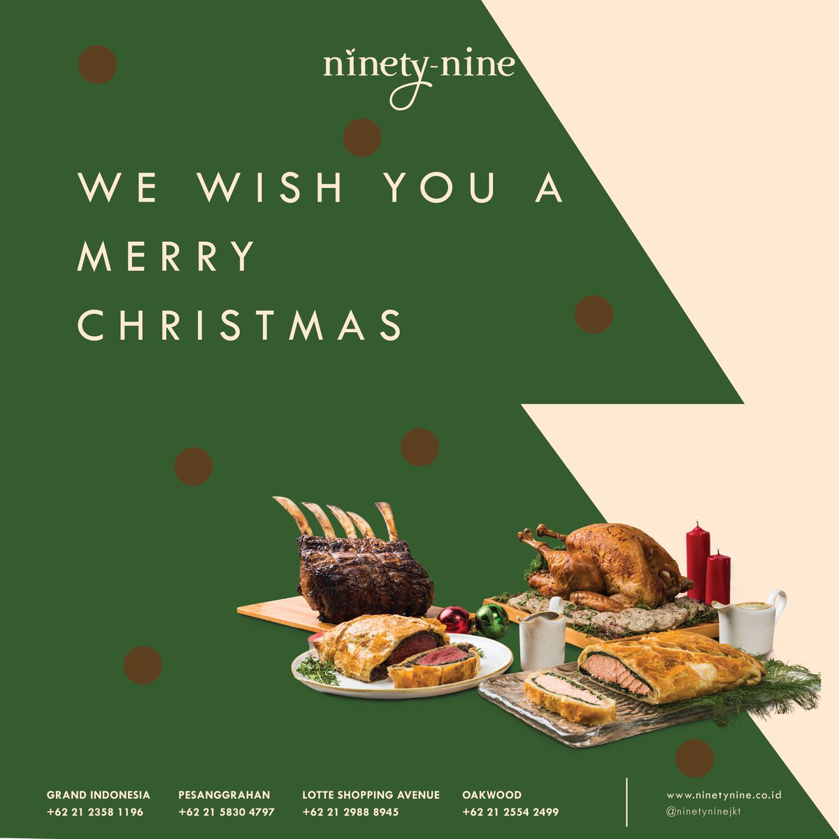 Ninety-Nine wishes you a jolly and merry Christmas full of laughters, happiness, and tasty bites.
