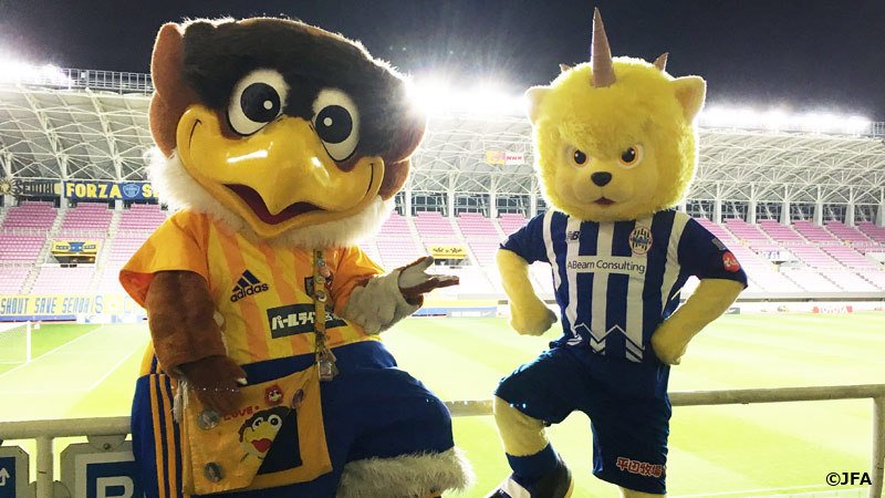 天皇杯 Jfa 第102回全日本サッカー選手権大会 天皇杯 速報 今夜はいよいよ みちのくダービー 両チームのマスコットである ベガッ太 と ディーオ も準備万端 ベガルタ仙台 モンテディオ山形 19 00 ユアテックスタジアム仙台 T
