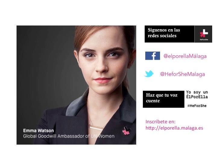 HeforSheMalaga's tweet photo. #somosHeforShe Si no eres tú¿quién? Si no es ahora ¿cuándo? Suma tu compromiso en https://t.co/flPPvb08c2 https://t.co/Wef8Pd7Xw9