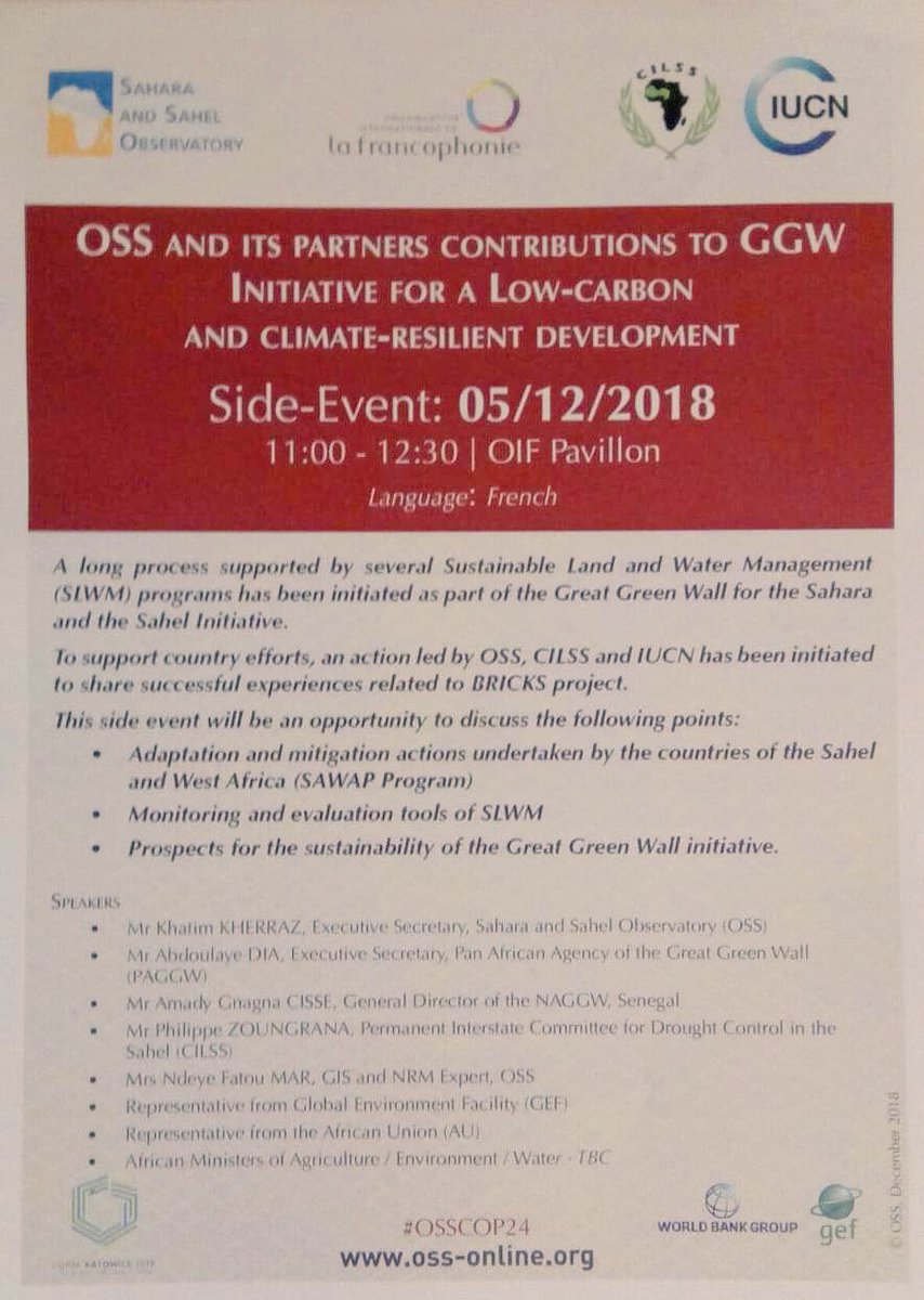 OSS_Comms's tweet photo. Good morning ! Day #3 in #cop24 busy day for @OSS_Comms includes 2 side events. https://t.co/PiwHNp0oyz
