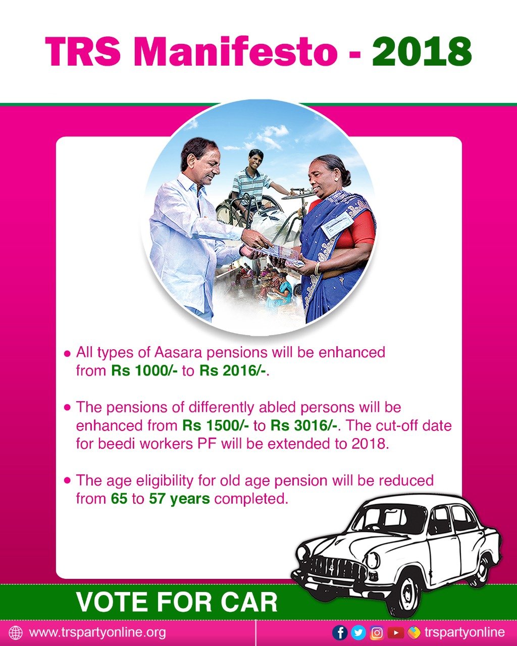 TRS Party on Twitter "TRS Election Manifesto 2018 Highlights 