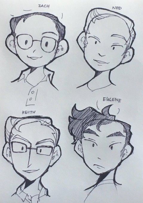 I actually drew this a while ago but lol I watch a lot of @tryguys while I do stuff around the house.... I think Zach turned out the cutest lol 