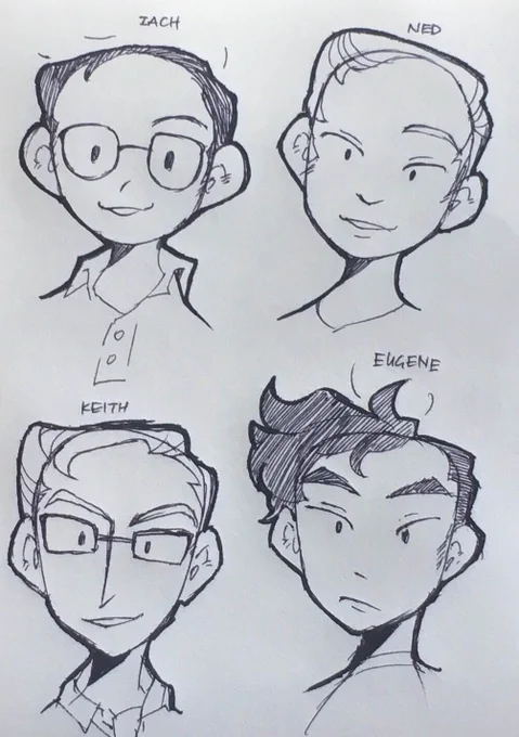 I actually drew this a while ago but lol I watch a lot of @tryguys while I do stuff around the house.... I think Zach turned out the cutest lol 