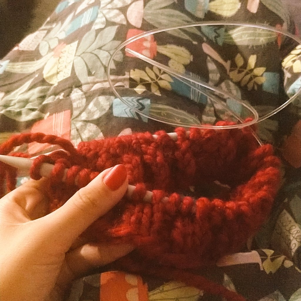 LCzaplickiD's tweet image. Guess who learned the magic loop method to start a headband! Thanks for the tip @AwesomeBioTA! #TooCheapToBuySpecificNeedles  #MadeItWork