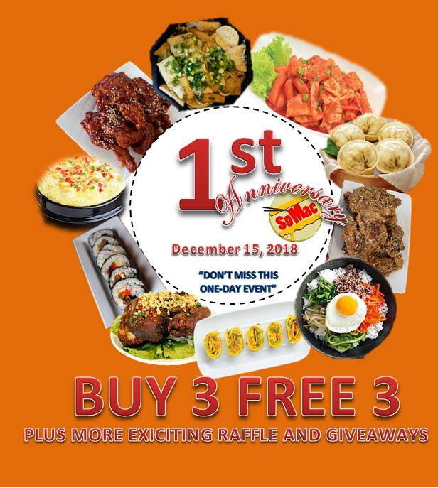 byclubcebu's tweet photo. "SOMAC 1ST Anniversary SPECIAL" BUY 3 FREE 3 Promos Plus Raffles and Giveaways. https://t.co/HJTNVXSCpq  #KoreanUpdates #restaurantnews #DigitalMarketing #socialmediamarketing #directory #travelblogger #business #advertisewithustoday #ClubCebu https://t.co/z7odOxNfFB https://t.co/jYFbz87pd1