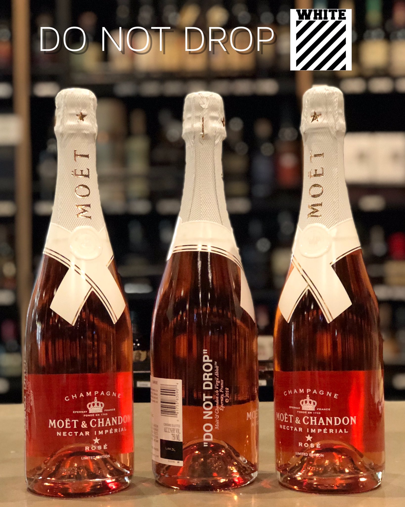 The Bottle Shoppe ™ on X: DO NOT DROP is in early in Sylmar!! MOETxVIRGIL  limited edition @virgilabloh @MoetUSA @OffWht #wineandspirits #champagne  #champagnelife #champagnelover #donotdrop #donotdropchampagne #moet  #moetrose #imperialnectar