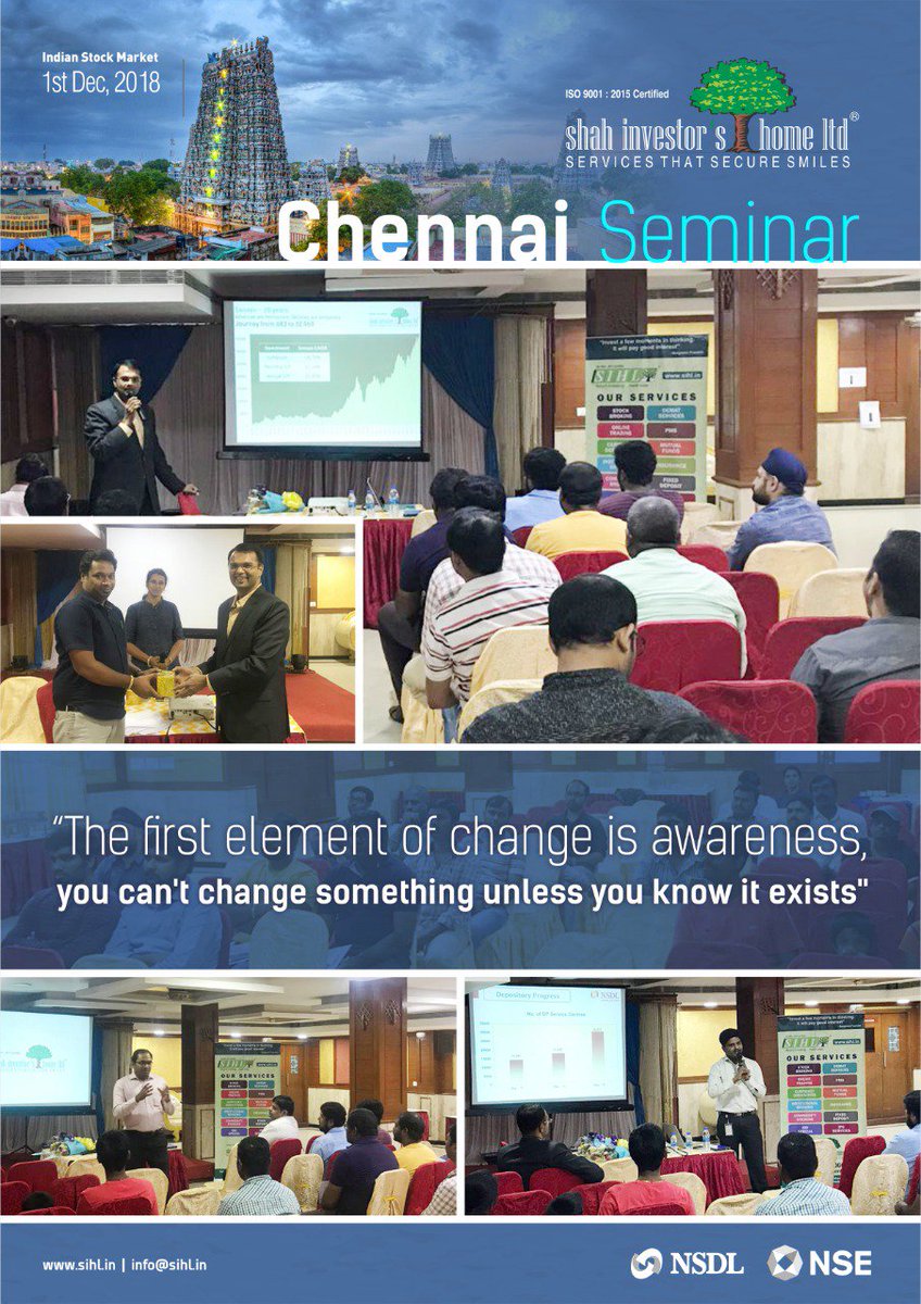 shahinvestors's tweet photo. #SIHL team hosted an #investment Awareness Seminar in Chennai last week.

Sharing snapshots to say #Nandri (thank you) #Chennai . We loved addressing your queries &amp; concerns for #investing Opportunities in Indian #markets . Stay Connected &amp; Invested with us for to create wealth. https://t.co/MOVAlno7S1