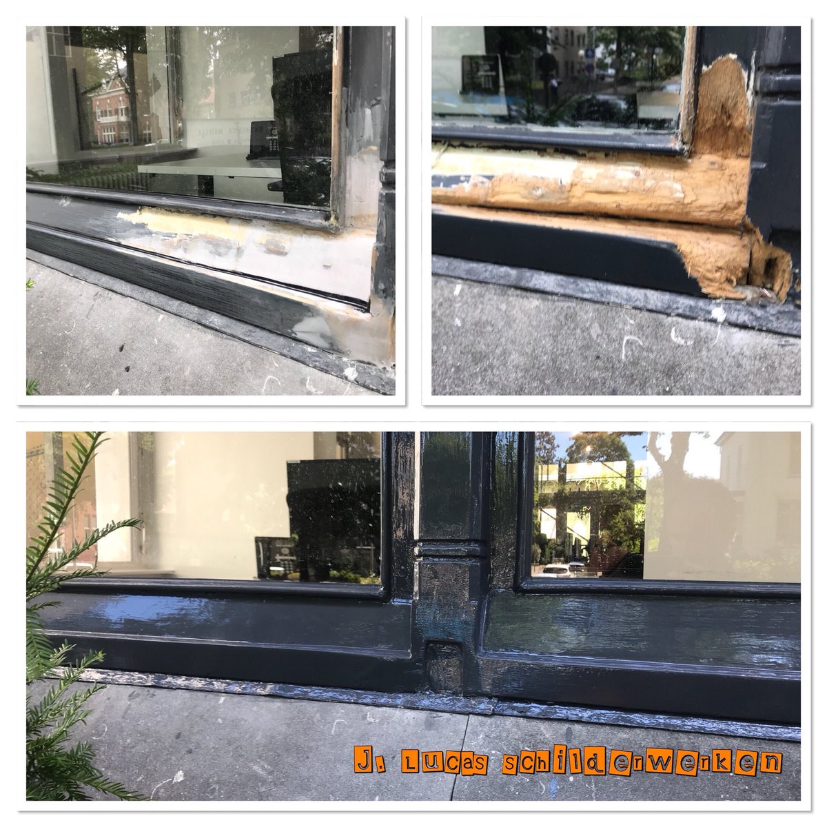 Wij herstellen zelf houtrot, en dan ziet het er weer spink en span uit 👍🏼