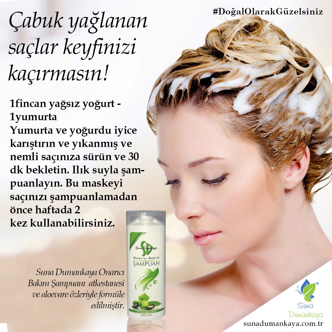 Çabuk yağlanan saçlarınıza kolay bir maske tarifim. sunadumankaya.com.tr/Onarici-Bakim-… #saçbakım #yağlısaçlar #saçmaskesi #doğal #doğalolarakgüzelsiniz