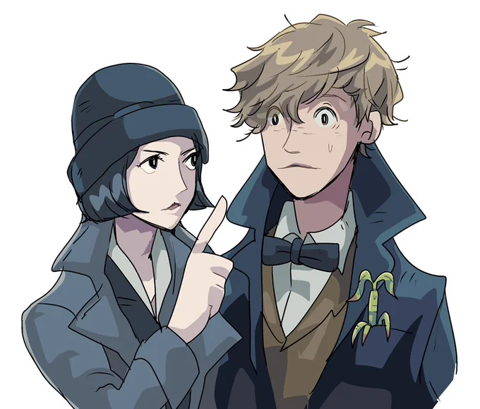 Newt and Tina   ニュートとティナ。 #ファンタビ 