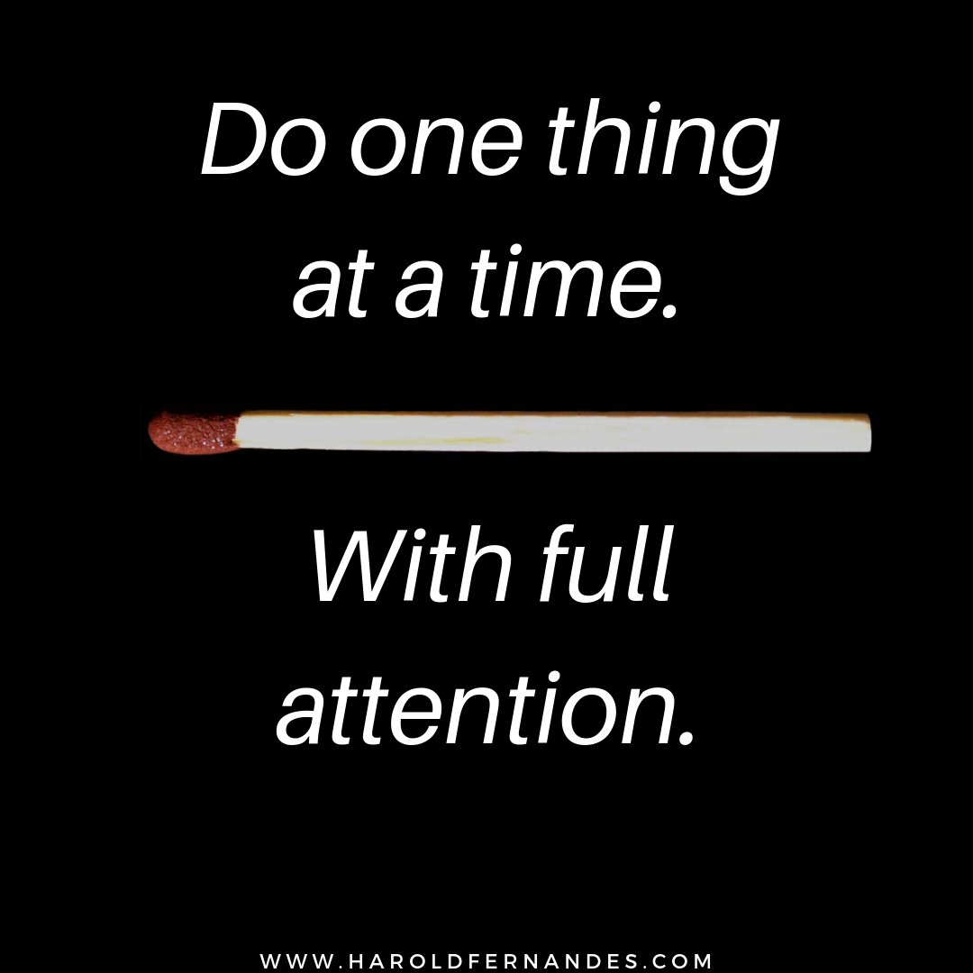haroldfernandes's tweet photo. Multitasking - except in emergencies - is not conducive to deep peace and joy. The quality of your work will suffer as well.

#dailymotivation #dailywisdom #stress #multitask #dontmultitask #singletask #doitwell #onethingatatime https://t.co/Kx2XaRKTF6