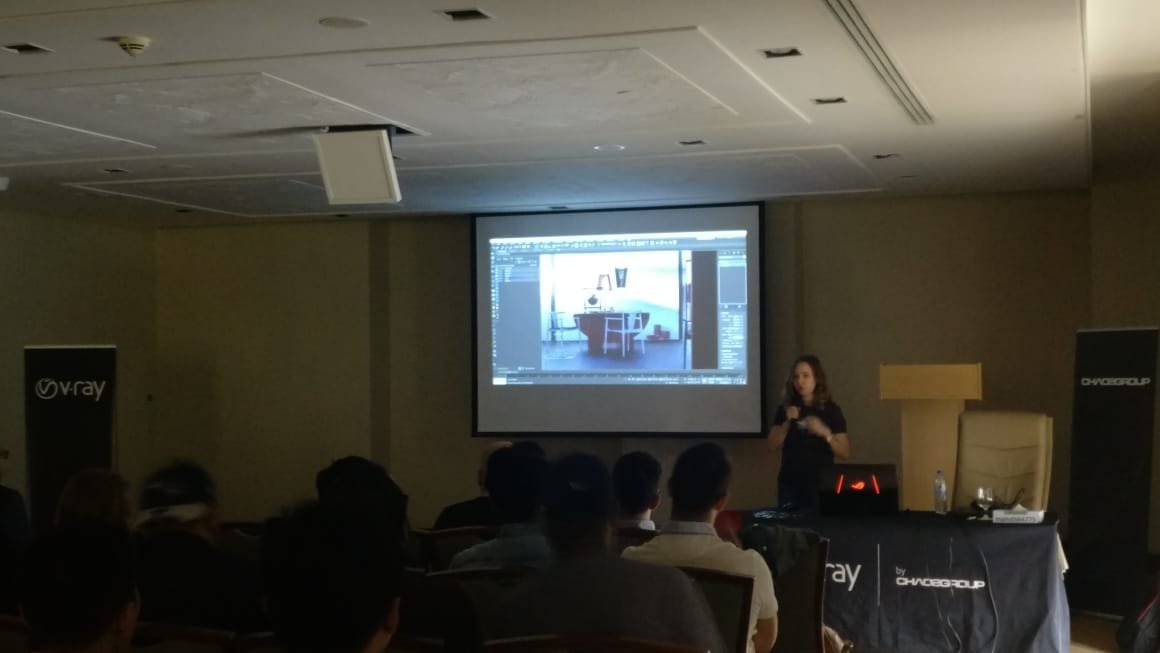 medialogicdubai's tweet photo. @ChaosGroup V-Ray Day Dubai 2018 has kick started with Anastasia Zhivaeva walking us through exploring V-Ray Next for Architectural Visualization.
#VRay #VRayDay #VRayNext #3dsMax #Maya #Revit #SketchUp #Rhino #Unreal #Architecture #Visualization #Dubai #UAE #MEA https://t.co/LYAu7zRr93