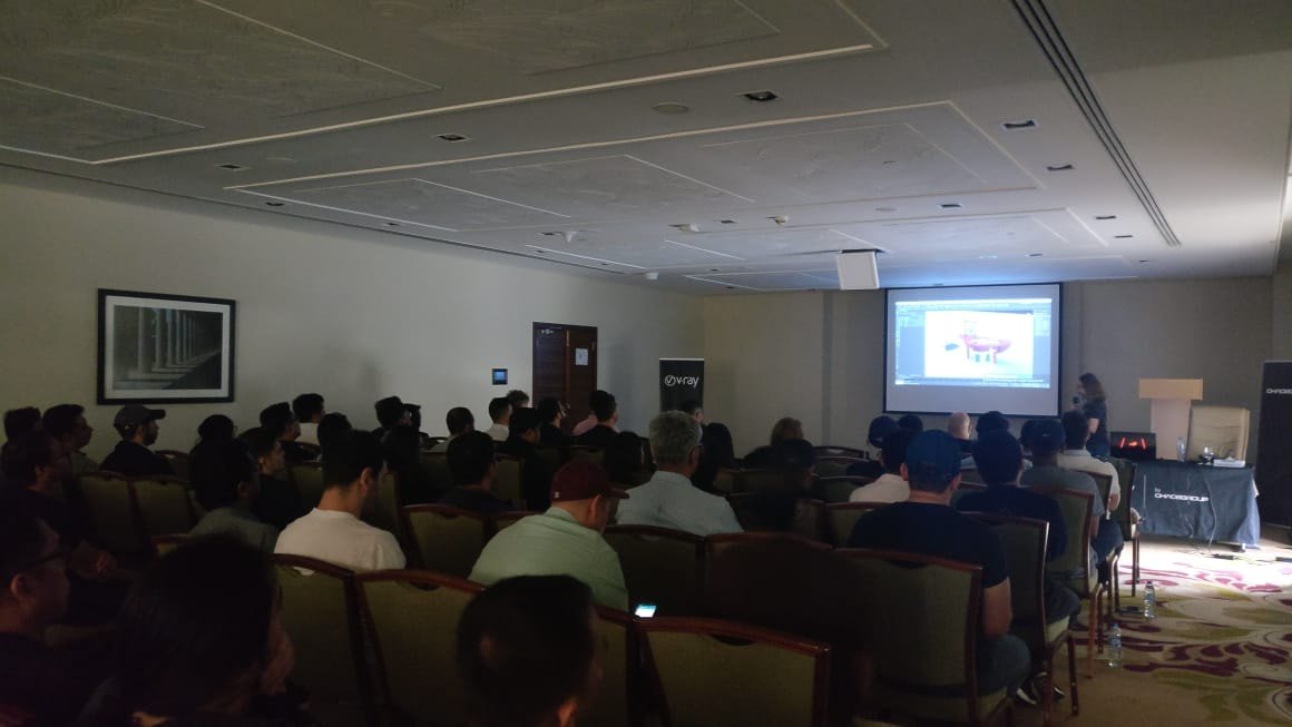 medialogicdubai's tweet photo. @ChaosGroup V-Ray Day Dubai 2018 has kick started with Anastasia Zhivaeva walking us through exploring V-Ray Next for Architectural Visualization.
#VRay #VRayDay #VRayNext #3dsMax #Maya #Revit #SketchUp #Rhino #Unreal #Architecture #Visualization #Dubai #UAE #MEA https://t.co/LYAu7zRr93