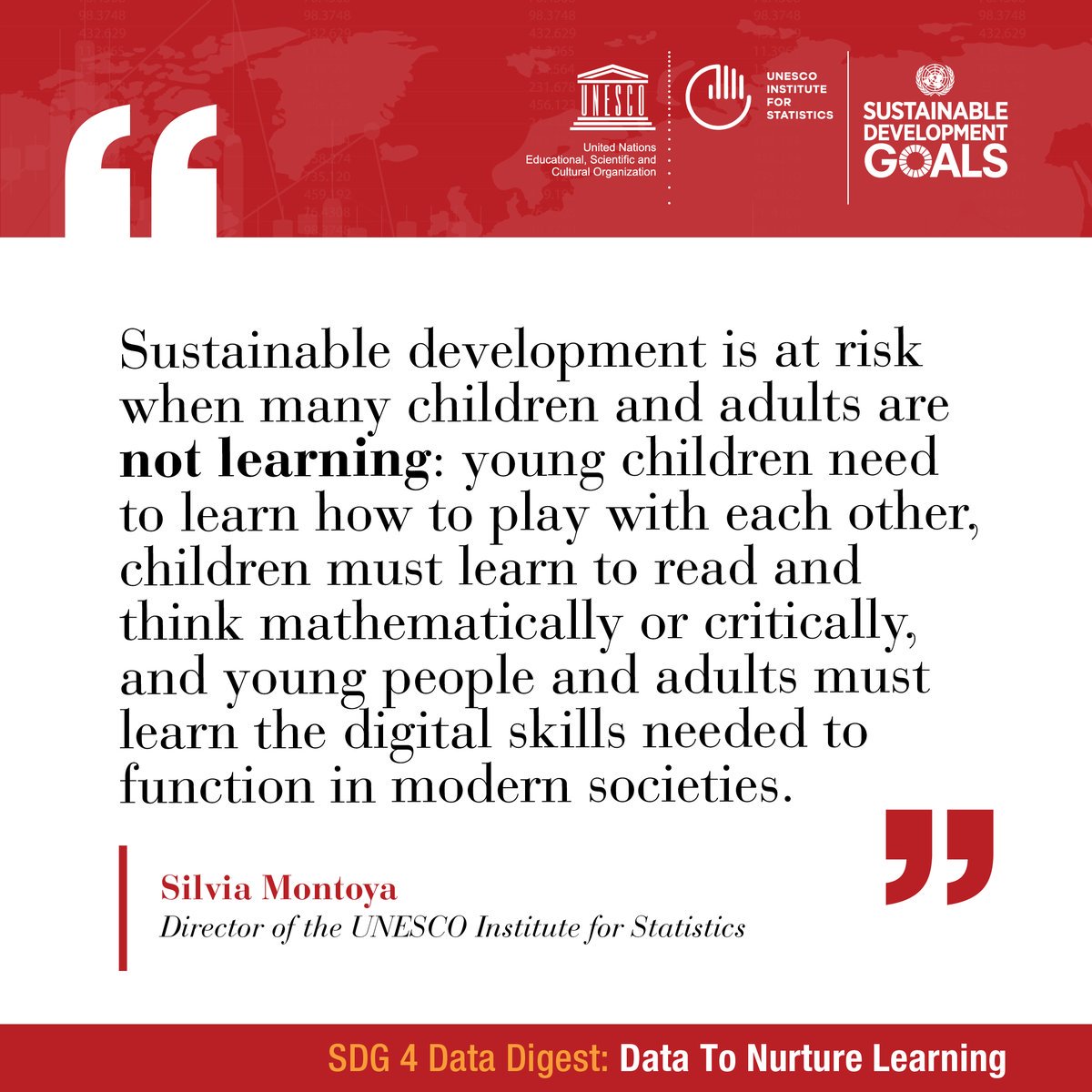 tomorrowsyouth's tweet image. Sharing quotes from @montoya_sil about lifelong learning. Read about #qualityeducation in the most recent #SDG4digest here: uis.unesco.org/sites/default/… #SDG4