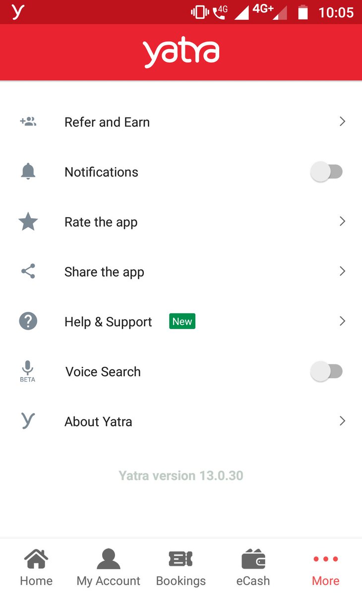 VishwasR_'s tweet image. @Yatra_Care @YatraOfficial Why am I receiving notifications even when it&apos;s disabled in app setting?
#yatra #androidapp #notificationbug #uninstallyatra