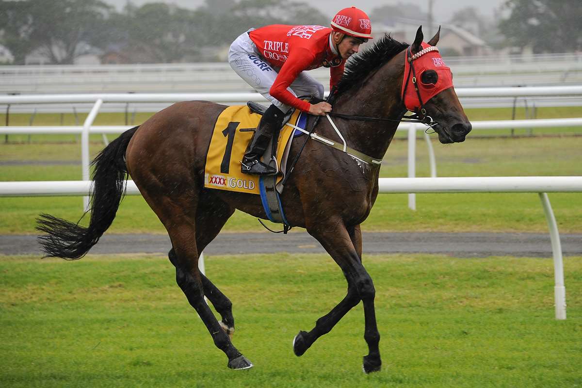 TripleCrownSynd's tweet photo. POETIC CHARMER claims victory in the last at Warwick Farm for back-to-back wins! A huge well done to his owners and delivered to perfection by @TommyBerry21 - a horse on the up! #Winner #GoTheRed https://t.co/u6Jxy8T574