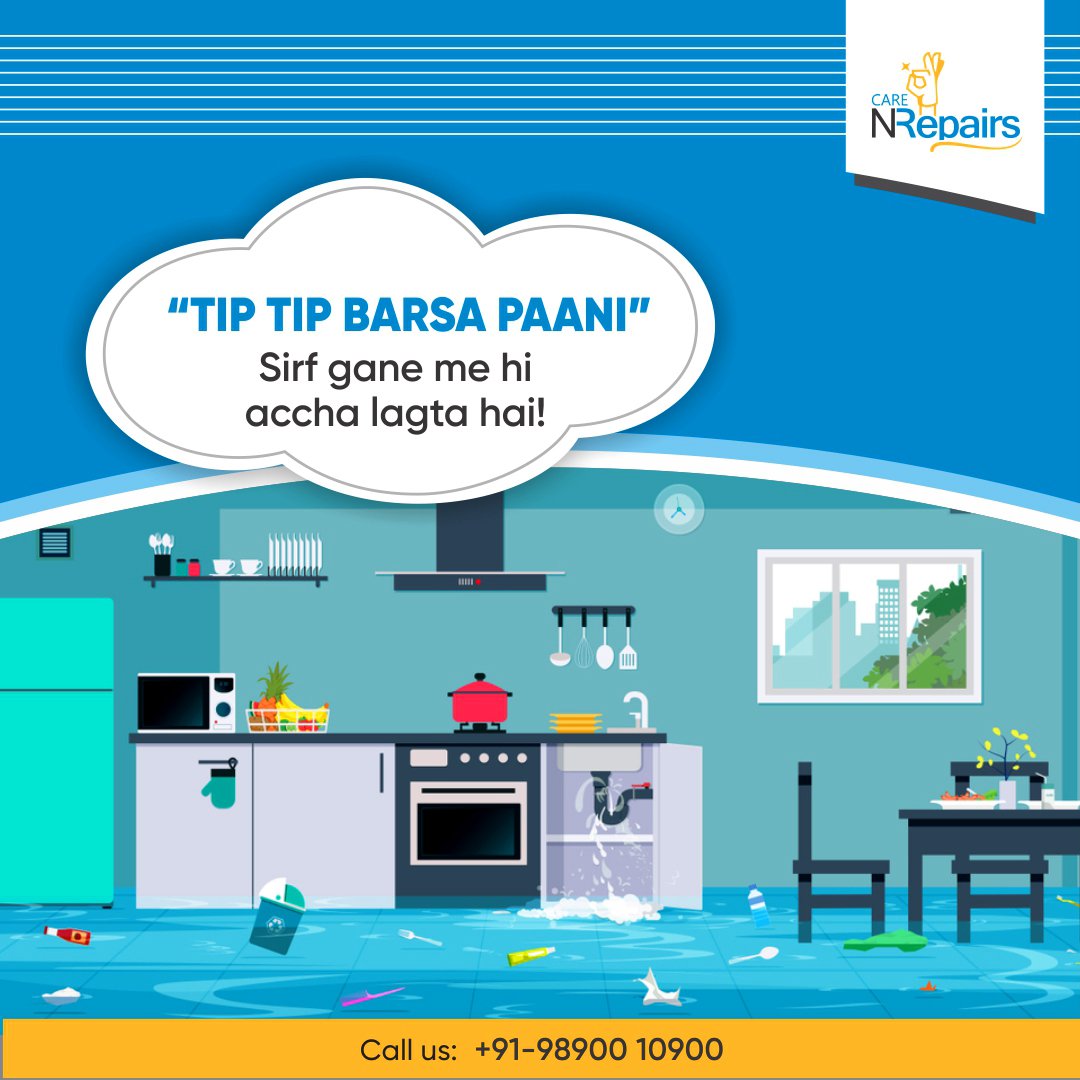 carenrepairs's tweet photo. Rainfall just looks good in the songs or at the outside of the house, not in the inside. Do not wait to analyze who's better. Call us! And get the best and the most affordable plumbing solutions. 
#Homecare #PlumbingSolutions #Services #HomecareServices #CareNRepairs https://t.co/7B9z0Qppfh