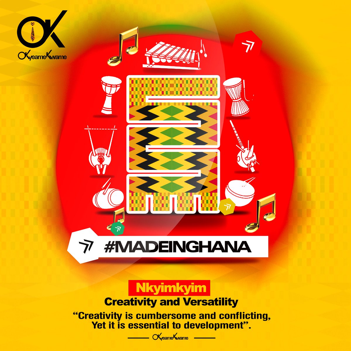 Okyeamekwame's tweet photo. Creativity is cumbersome and conflicting, yet it is essential to development.

#MadeinGhanaAlbum Wait for it 💪🏾
#MadeinGhana🇬🇭
#MIG
#ItsOK
#OKmusic
#December https://t.co/dhU6tL07SF