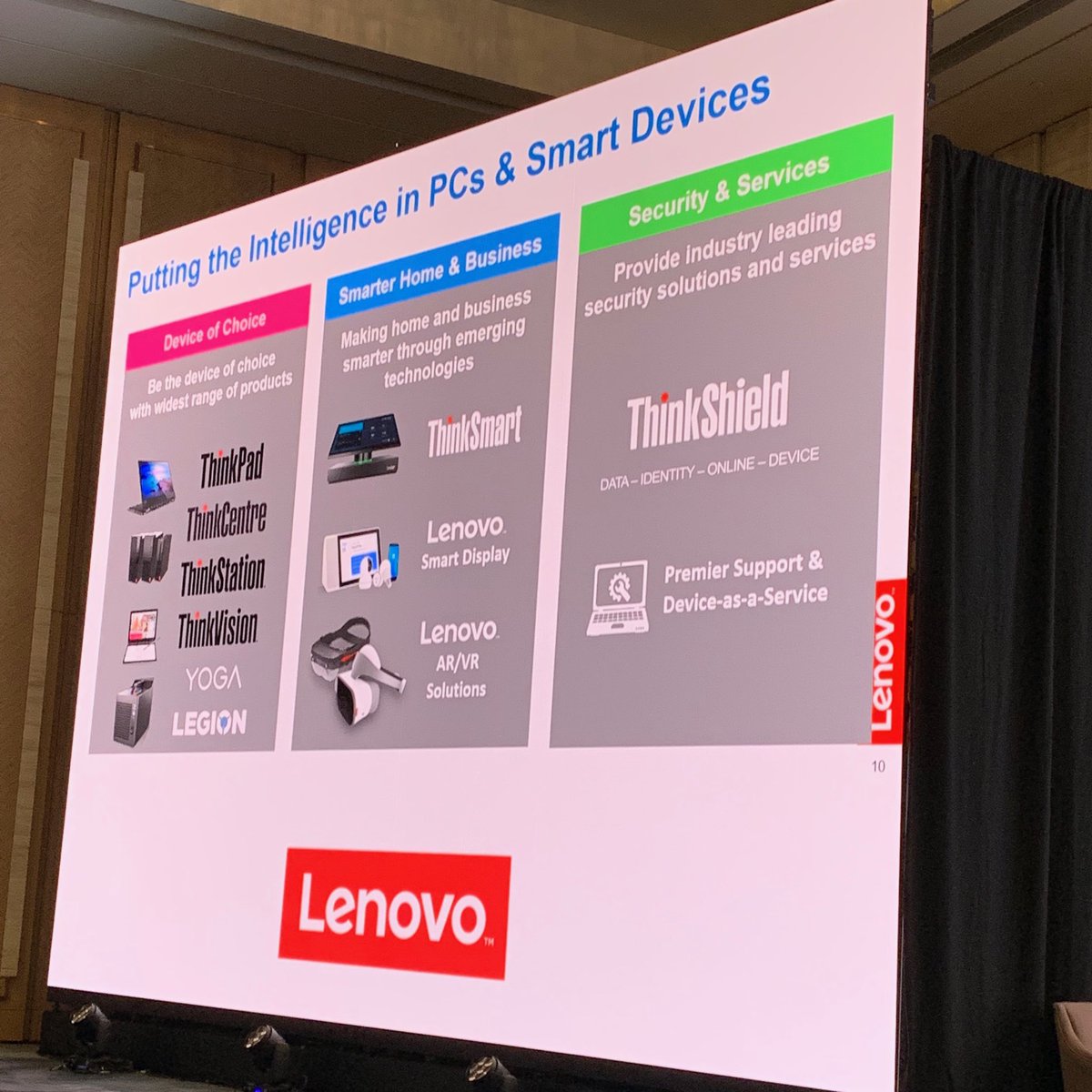 ceciliafok's tweet photo. Okuma-san, ⁦@Sumir_bhatia⁩ talking how #Lenovo puts intelligence in its PC &amp; Smart Devices and Data Centre solutions #LenovoCanalys https://t.co/O0tWy19Vp8