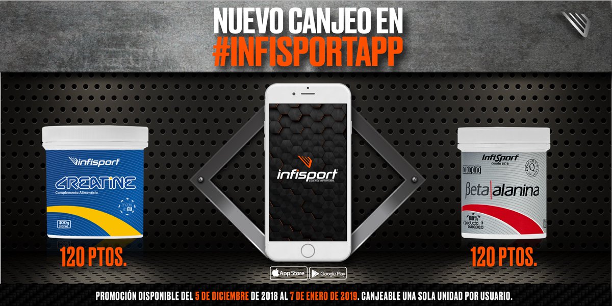 infisport's tweet photo. 🎁Empiezan los regalos en Infisport...🎄
Si tienes 120 puntos, llévate GRATIS un bote de #BetaAlanina o #Creatina canjeándolos directamente desde tu📲en👉🏽 #InfisportAPP
¡descárgatela ya!:
https://t.co/tGbzYfMN6d
🤖 https://t.co/fYg6JXRhwX
Desde💻 en👉🏽 https://t.co/OiBJsGoGKV https://t.co/JhtaLA8OHQ
