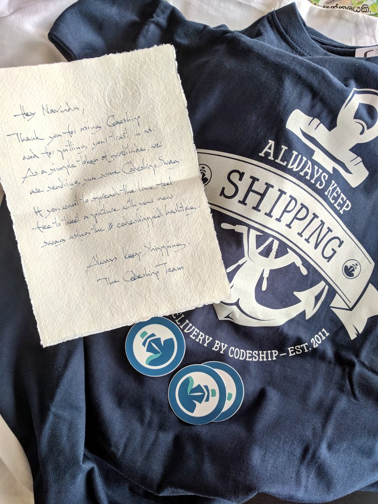 notNavindu's tweet image. Thank Youuu @CodeShip 
♥️ From #SriLanka
#codeship