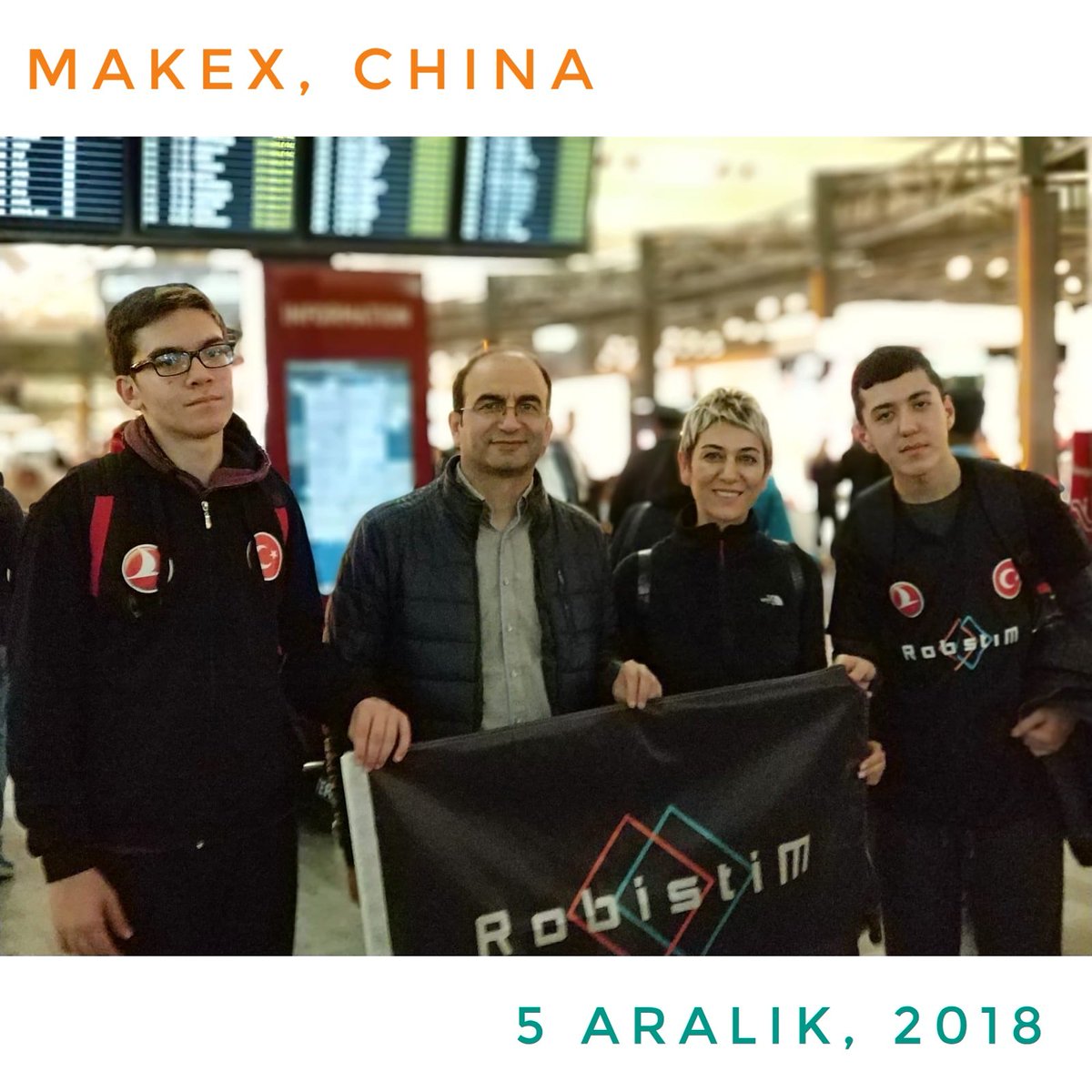 MakeX ekibimiz dün gece Çin'e doğru yola çıktı :)) Gönüller Robistim'le! #robistim #istanbulbilsem #makex #makeblock