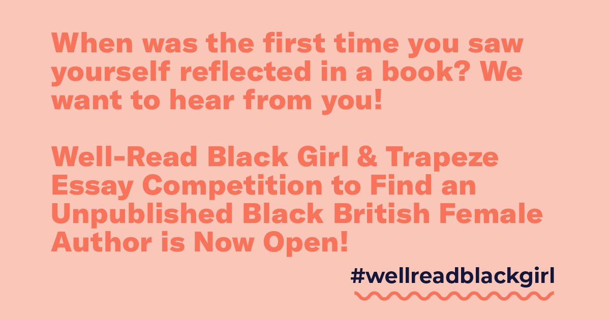 TrapezeBooks's tweet image. We're so excited to announce that we will be publishing @wellreadblkgirl's amazing anthology in April 2019! We're also running a competition to find an unpublished black, British female author to be included in the collection! Details can be found here: bit.ly/WRBGessays