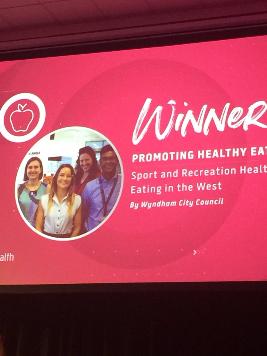 Huge congratulations to Wyndham city council and our dhhs population health team putting healthy food first #vhawards
