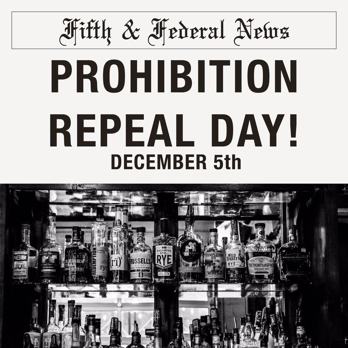Less than 100 years ago whiskey was illegal in America. We #celebrate it's return every year on December 5th.... #bourbon helped build America!