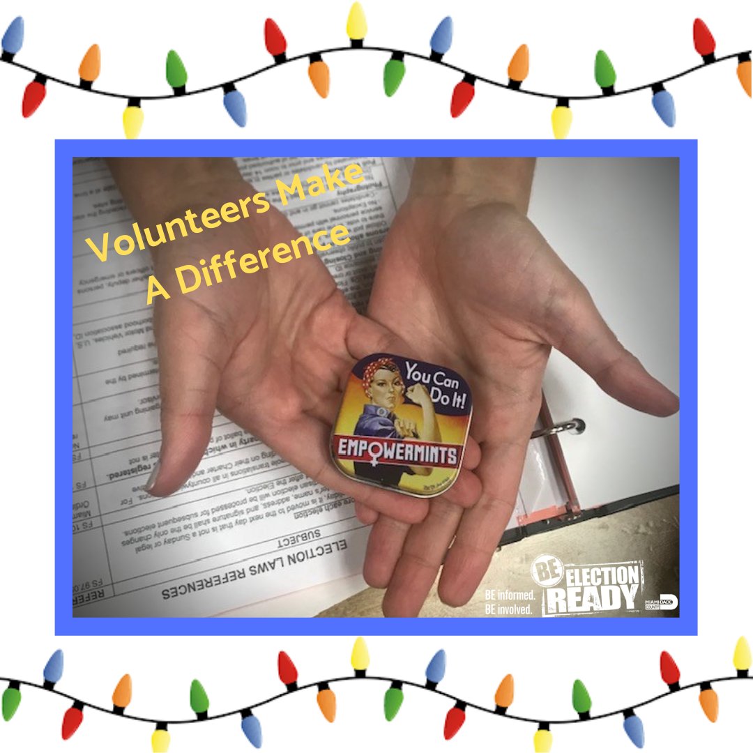 VoteMiamiDade's tweet photo. Happy #InternationalVolunteerDay! Those who #MakeADifference by #ServingTheirCommunity #Empower others to do the same. We would like to #THANK Monica Bustinza, our graduate intern, who has dedicated her time to @MDCElections during her fall semester. https://t.co/ebhcGZjgOM