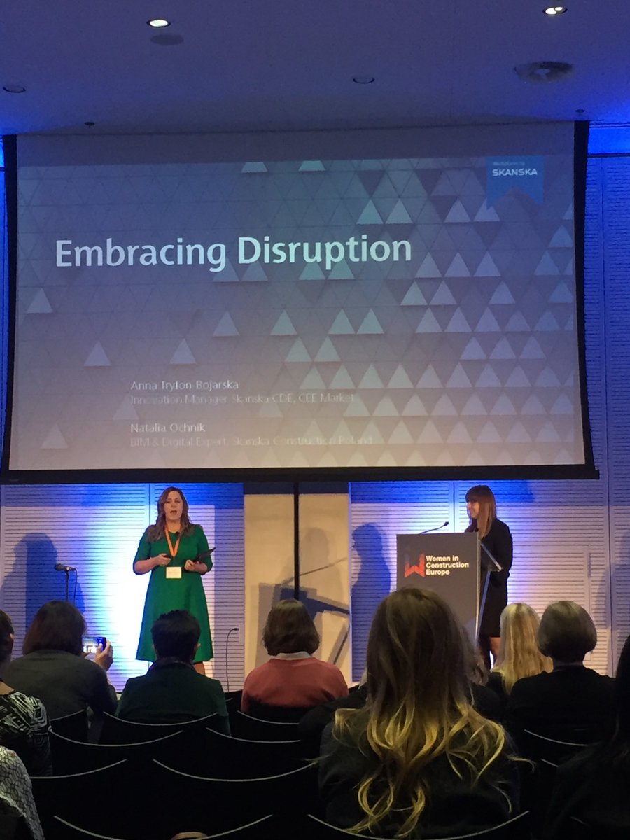 Enjoy listening to Innovation Manager Anna Tryfon-Bojarska from #skanska #cde at #WinConstruction . Inspiring!