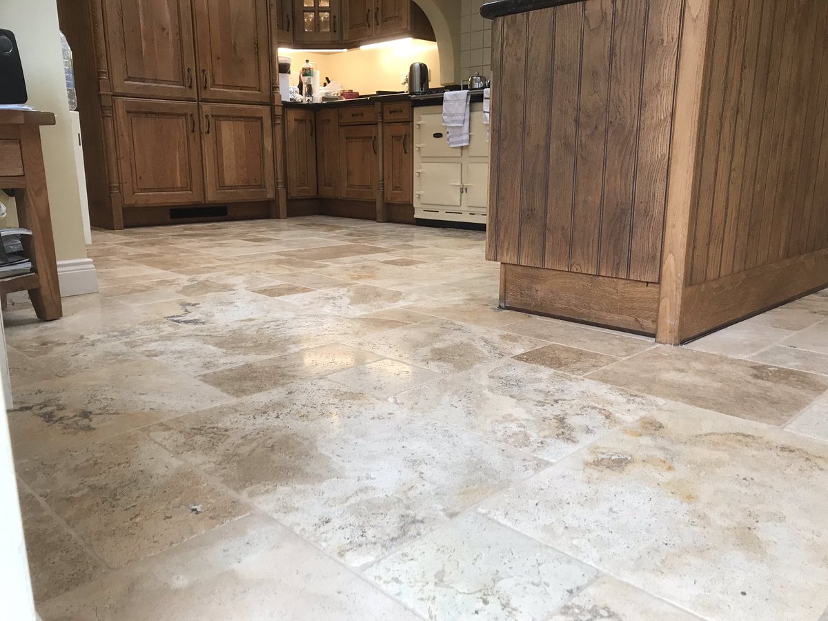 _AMATiling_'s tweet photo. Kitchen/Dining room #travertine floor given a deep clean, light polish &amp; seal this morning in #Belturbet #Cavan . Racking up the miles with Jobs in #Dublin &amp; #Letterkenny over the next few days #restoration #stonefloors #polishing #cleaning #sealing https://t.co/EIhwqAGiHs