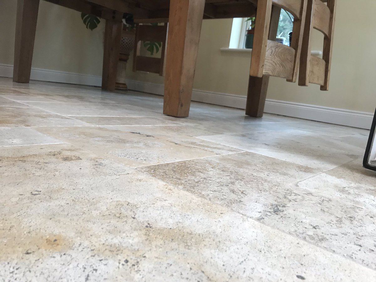 _AMATiling_'s tweet photo. Kitchen/Dining room #travertine floor given a deep clean, light polish &amp; seal this morning in #Belturbet #Cavan . Racking up the miles with Jobs in #Dublin &amp; #Letterkenny over the next few days #restoration #stonefloors #polishing #cleaning #sealing https://t.co/EIhwqAGiHs