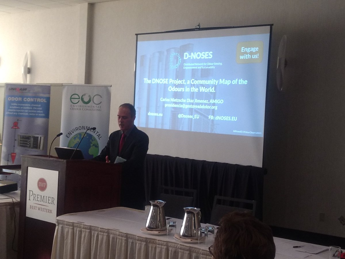 ABokowa's tweet photo. First day-Canadian Odour Conference- Carlos Diaz introducing DNOSES https://t.co/klXEWHkrNA