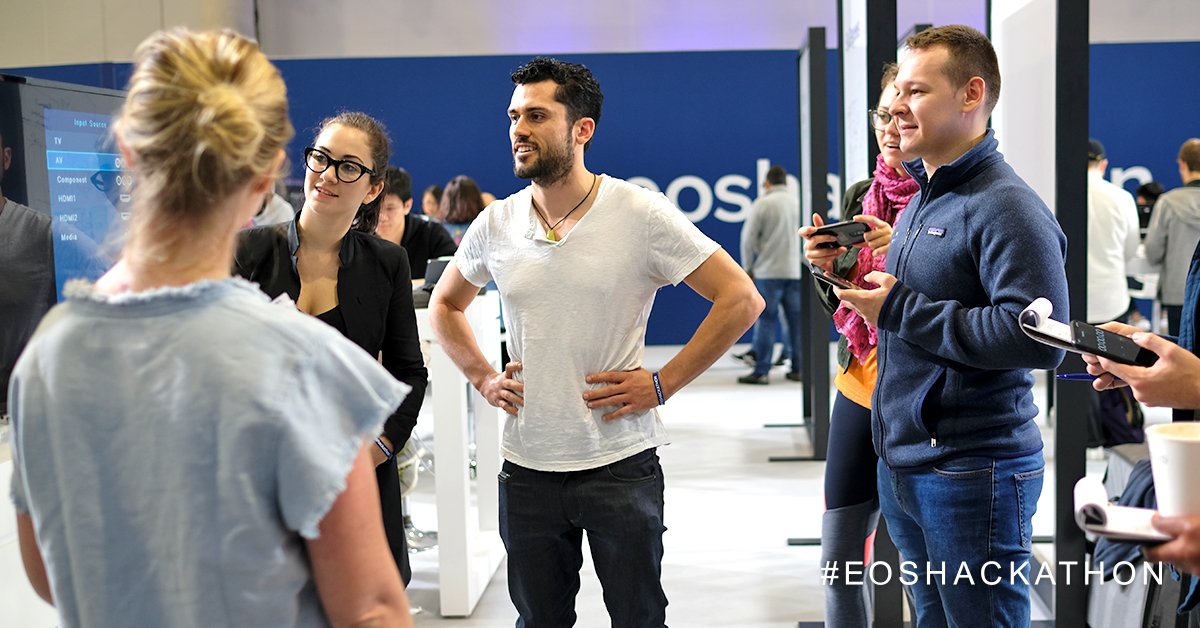 EOSIO's tweet photo. Teams are hard at work practicing their pitches and refining them as we approach Pitch Day at the #eoshackathon Grand Finale in Cape Town. https://t.co/L167i5PqGj