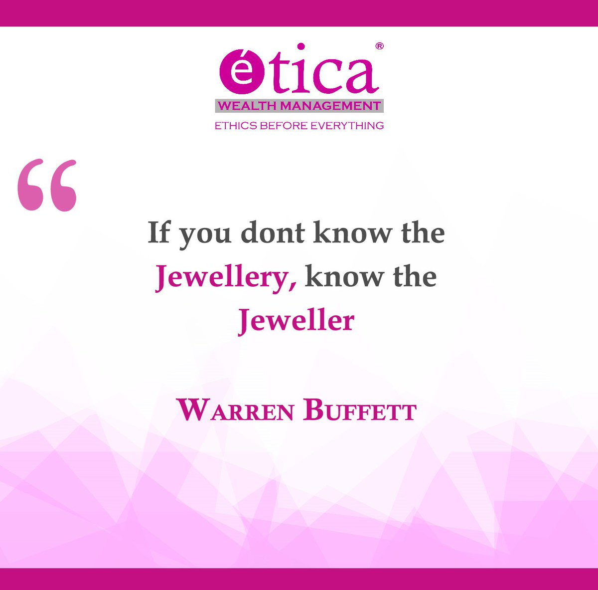 eticawealth's tweet photo. #wednesdaywealthwisdom The same applies in Financial Planning be careful whom you trust your money with .... choose wisely !

#EticaWealth #EticaWealthAdvisors #EthicsbeforeEverything #WealthManagement #financialadvisors #financialplanning #financialfreedom #financialwellbeing https://t.co/hazkunYzRk