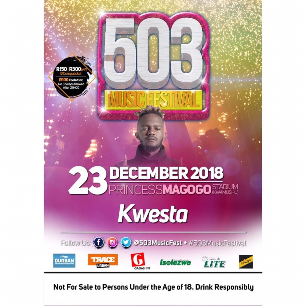 joymkhize_'s tweet photo. 503 Music Festival Welcomes: @RealMshunqisi and @KwestaDaKAR as part of the Headlines π₯ at Princess Magogo! Tickets available @computicket and link below Computicket: https://t.co/7jmKja37MC
#503MusicFestival #RoadTo503 https://t.co/JVBw2Ik8jd