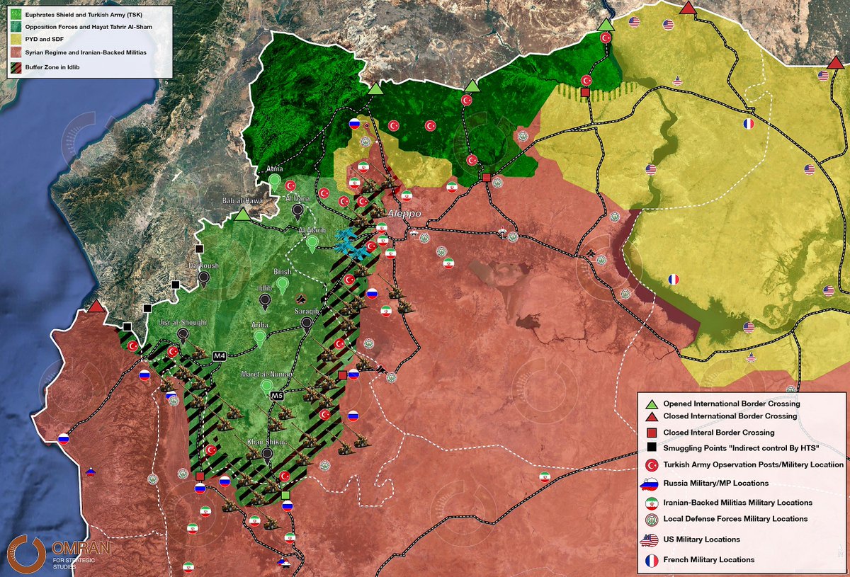 OmranStudies's tweet photo. Special Report "An Assessment of #Idlib #DMZ after 75 Days".
Updated Control and Influence #Map for the DMZ area and its surrounding
https://t.co/esVDKwiALy https://t.co/CGE4C9FqzM