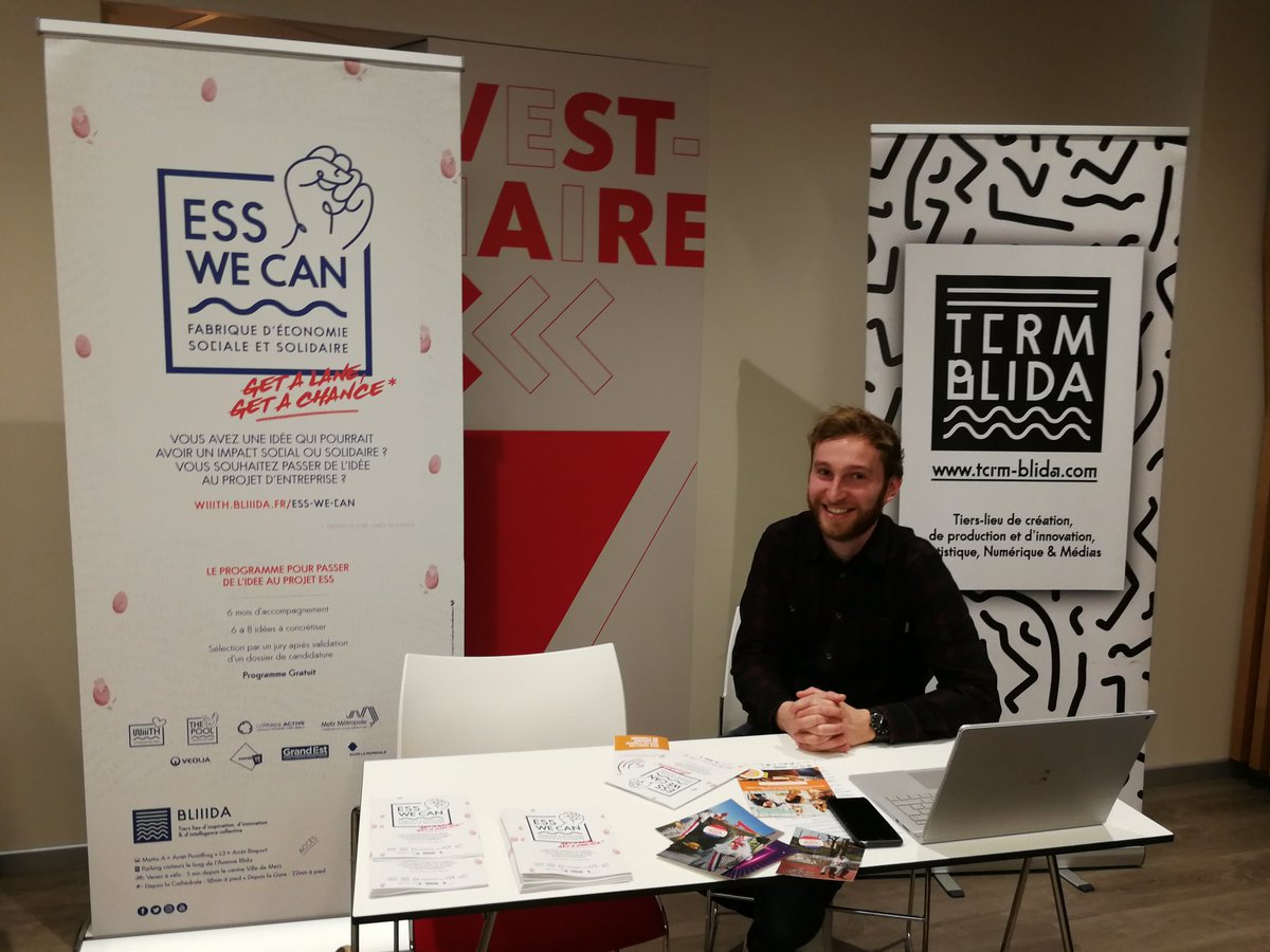 MarilyneWebert's tweet photo. Aujourd'hui à Metz l'#economiesocialeetsolidaire pour des solutions innovates pour nos territoires #Bliiida vous avez une idée qui pourrait avoir un impact social ou solidaire ? Vous souhaitez passer de l'idée au projet d'entreprise ? #esswecan
#MetzMétropole #GrandEst https://t.co/2bTYt0DoT3