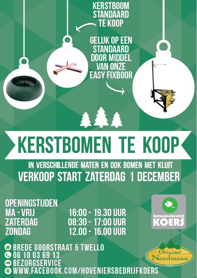 Kerstbomen te koop aan de Breede Goorstraat 5 in #Twello